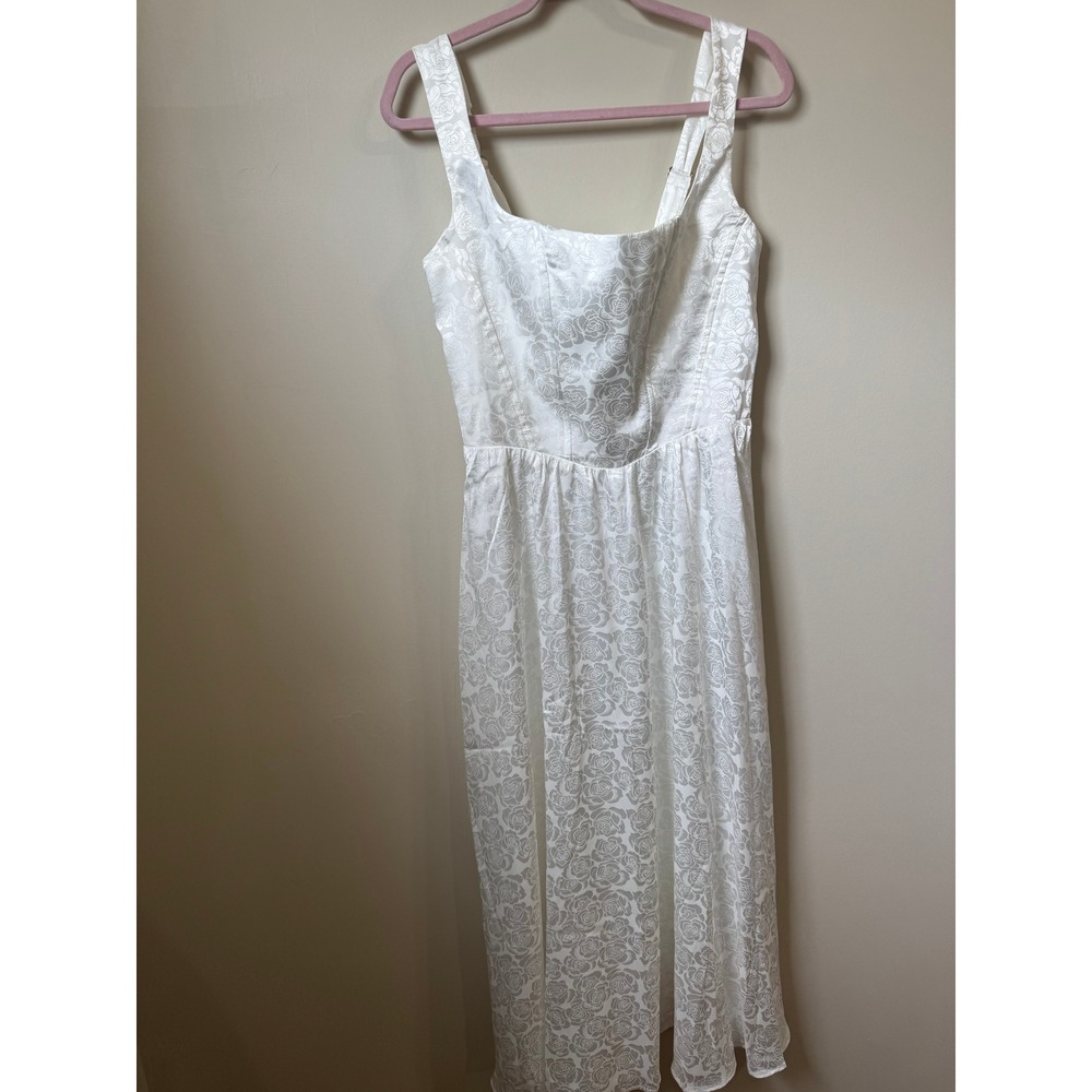 Show Me Your Mumu Midi Dress Square Neck Smocked Back Bridal Summer - Picture 7 of 10